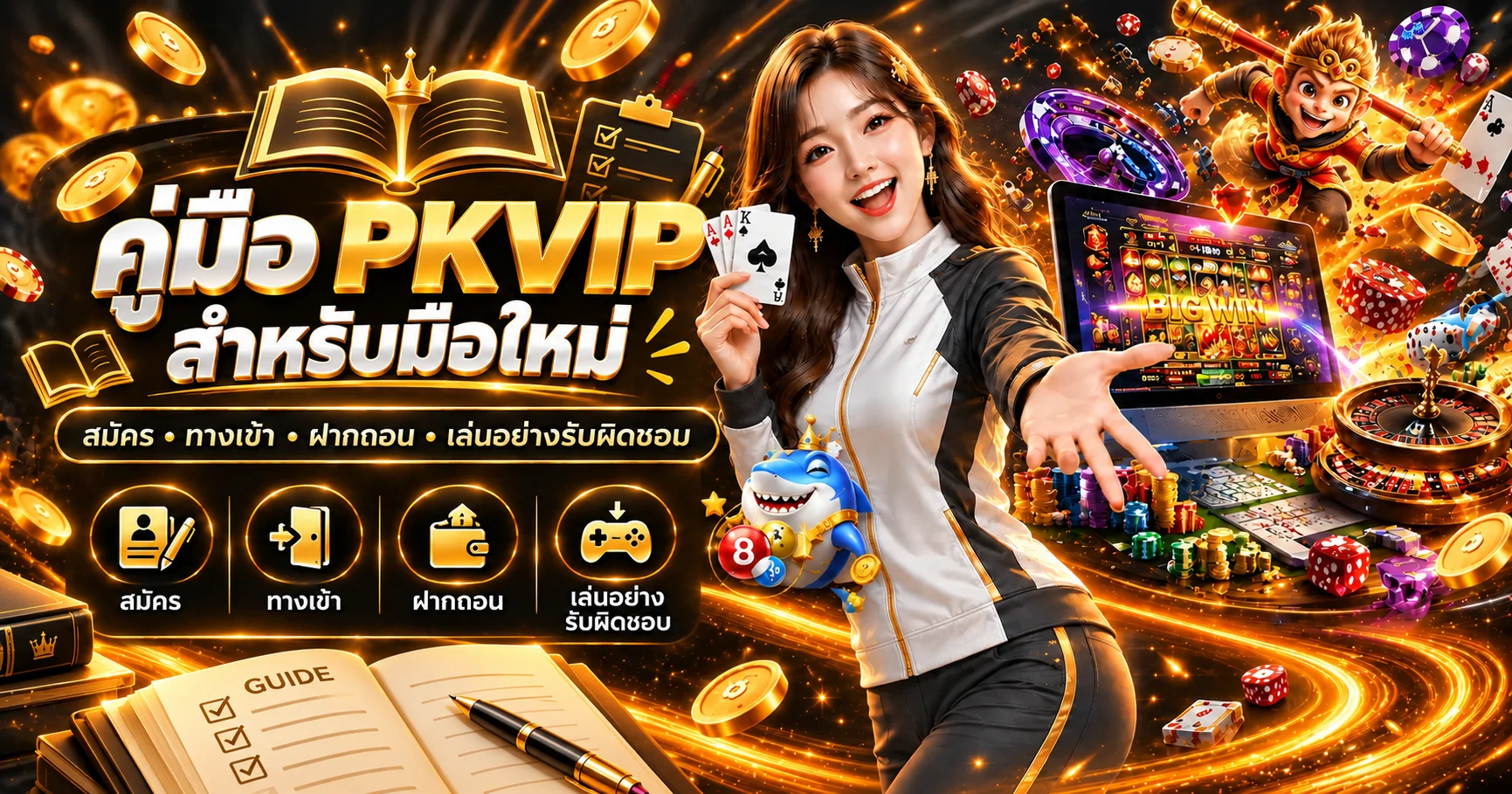PKVIP คู่มือสมัคร ทางเข้า ฝากถอน สำหรับมือใหม่